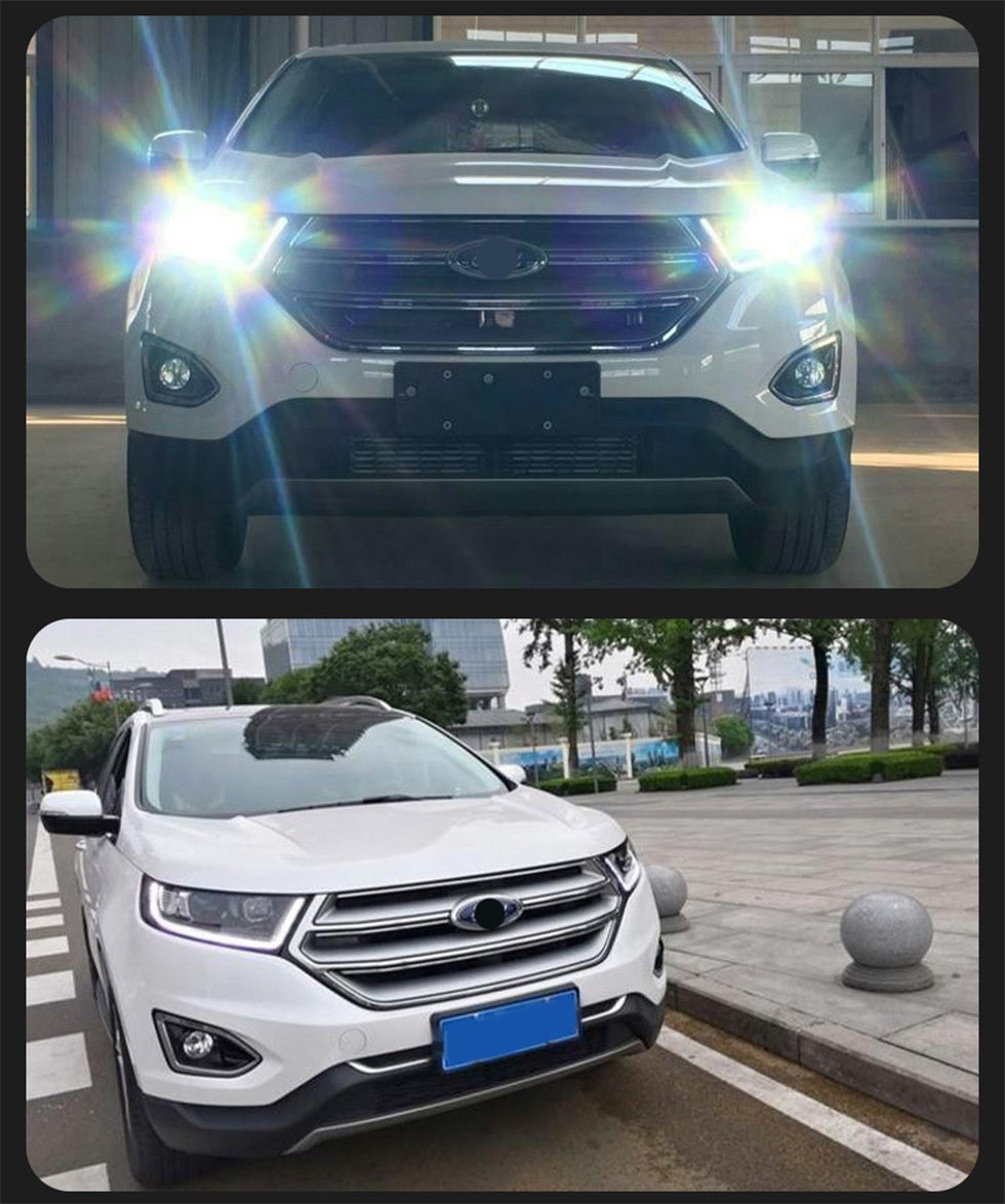 Headlight All LED For Ford Edge 20 15-20 19 DRL Front Lamp Upgrade High Low Beam Running Light Turns Signal