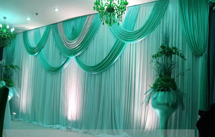 wedding stage curtain with Beatiful Swag Wedding drape and curtain wedding backdrop marriage stage curtainZZ