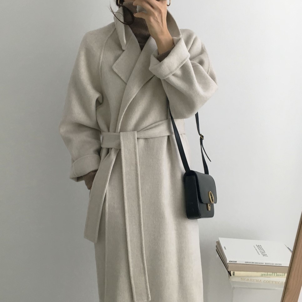 Womens Wool Blends Autumn Korean Version Solid Color Loose Fitting Long Woolen Coat Women 230818
