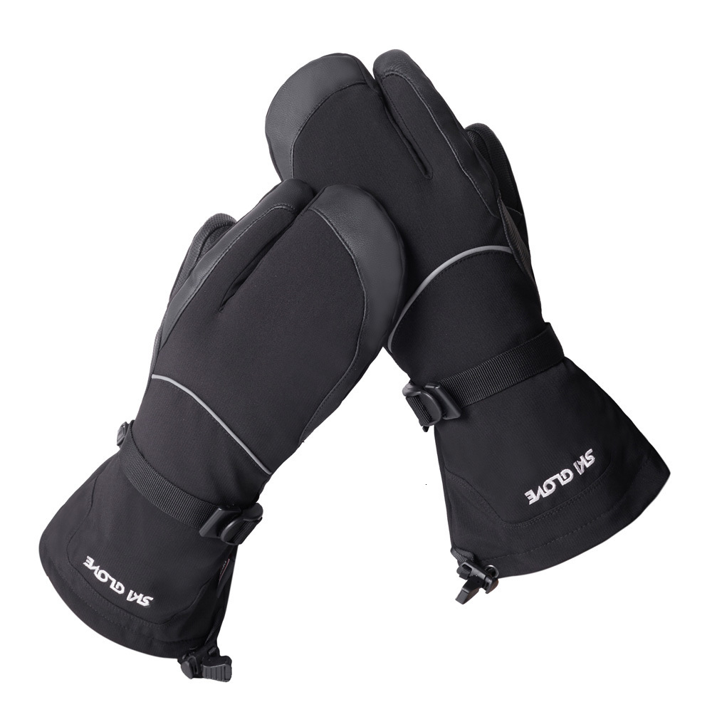 Sports Gloves 3 Fingers Waterproof Winter Men Women Snow Ski Mittens Touch Screen Warm Skiing Snowboard 230821