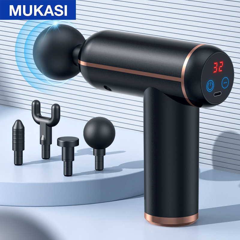 Full Body Massager Portable Mini Massage Gun Percussion Pistol Massager For Body Neck Deep Tissue Muscle Relaxation Gout Pain Relief Fitness 230821