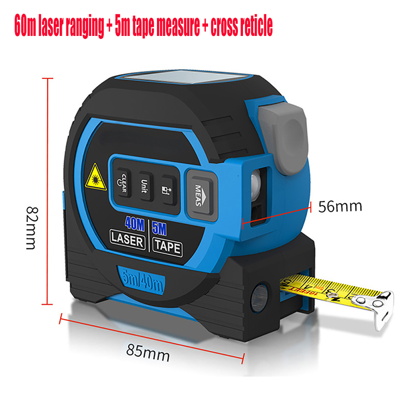 Tape Measures 3 In 1 Laser Tape Measure Rangefinder Infrared High-precision Intelligent Electronic Ruler Cross Line Measuring Instrument Tools 230821