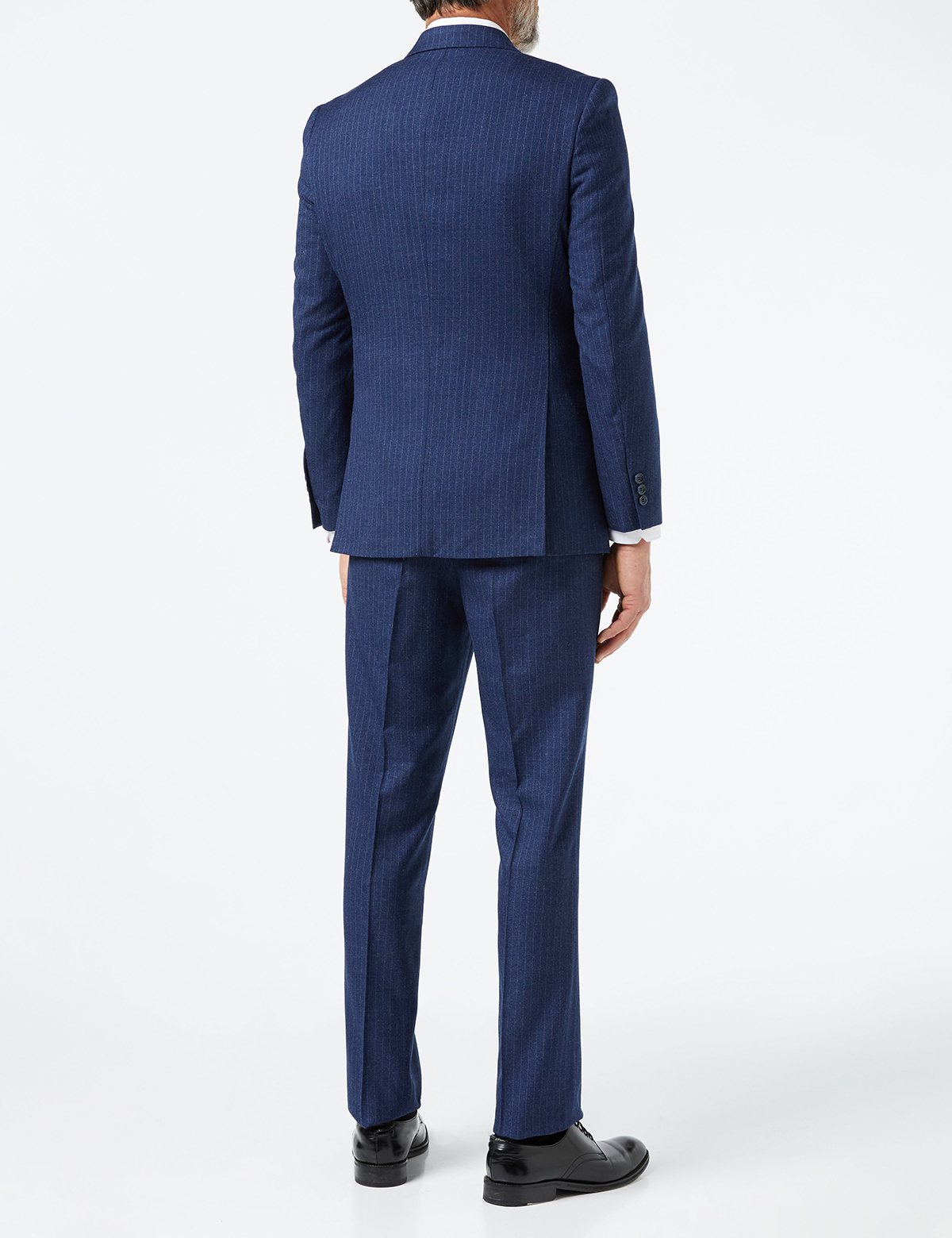 Autumn Pinstriped Men Wedding Suits Slim Fit Tuxedos Double Breasted Groom Wear Blazer Vest Pants Custom Made