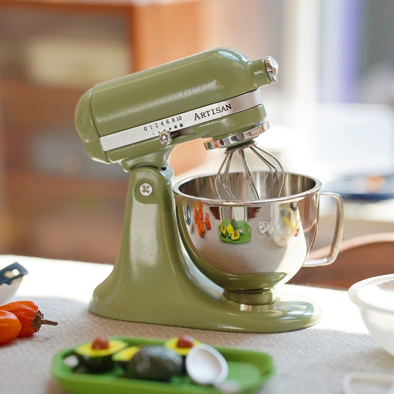 Doll Accessories 1/6 scale Mini Simulation Multifunctional Stand Mixer Model Miniature Dollhouse Cooking Utensils Doll Using Kitchen Accessories 23081