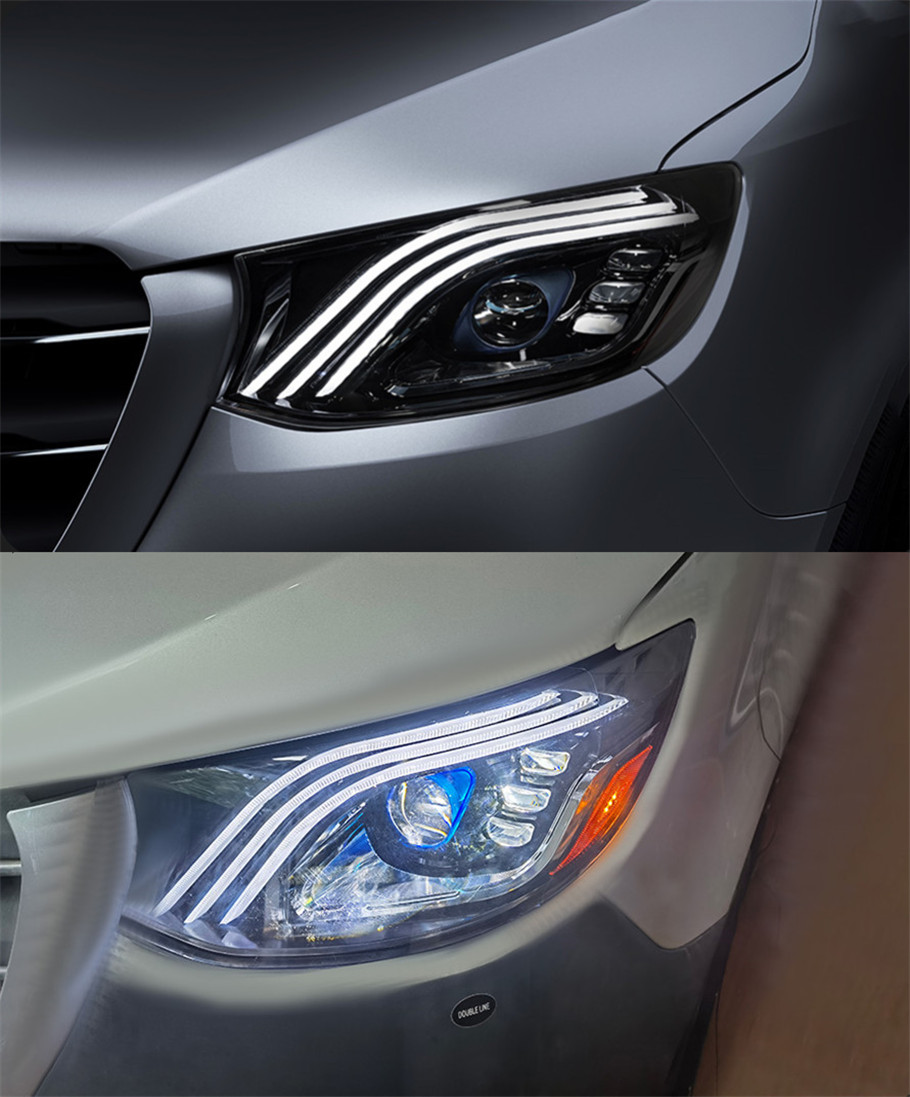 Car Headlights for Benz Sprinter 20 18-2023 Maybach Style Full LED Driving Lights High Beam Day Running Front Lamp
