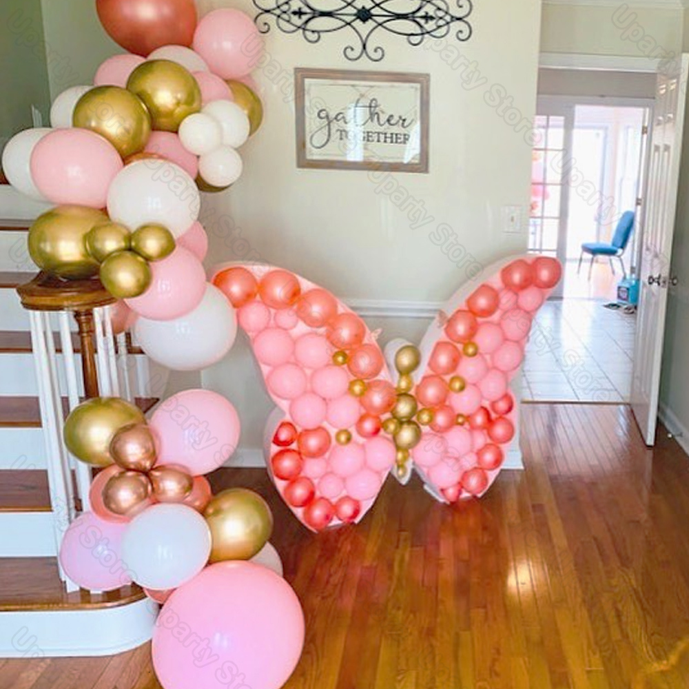 Other Event Party Supplies 110cm Butterfly Mosaic Balloon Frame Board Balloons Filling Box for Birthday Decor Baby Shower Backdrop 230818