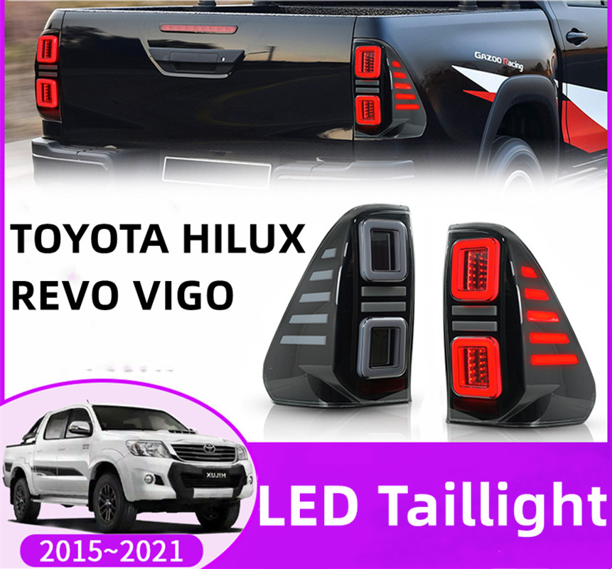 Cars For Toyota Hilux 20 15-20 21 REVO VIGO Tailligh Assembly Brake Lamp Sequential Signal Parking Lights