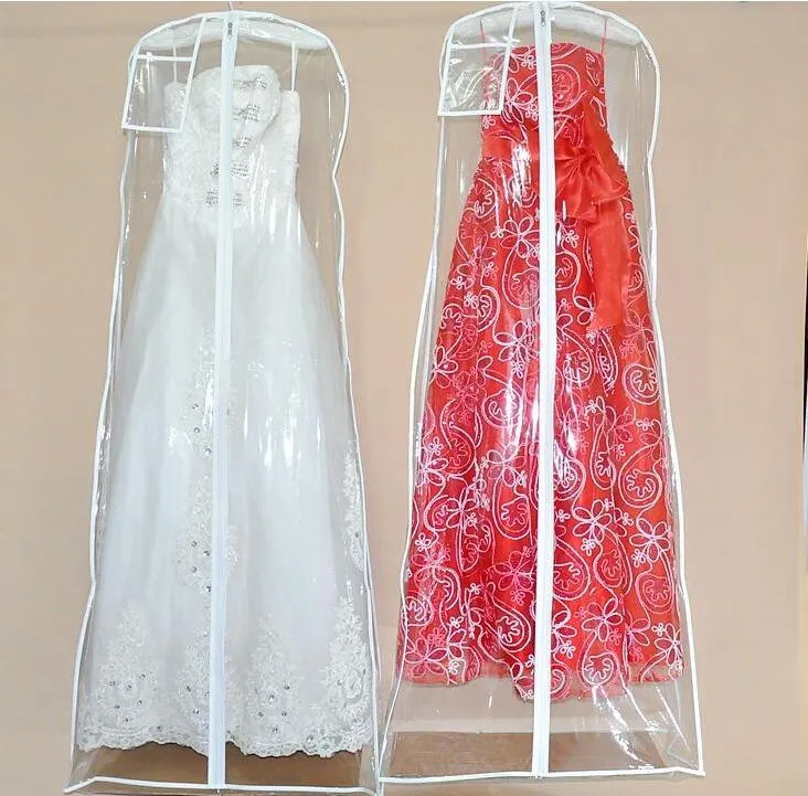 Cheap Selling Fashion See Through Wedding Dress Bags White Wedding Accessory Packaging Bags Wedding Dress Garment ZZ