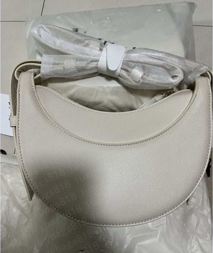 Designer Shoulder Bags Numero Dix Half-Moon Bag Full-Grain Textured/Smooth Calf Leather Characteristic Tote Closure Crossbody Women Hobo Handbags Purs