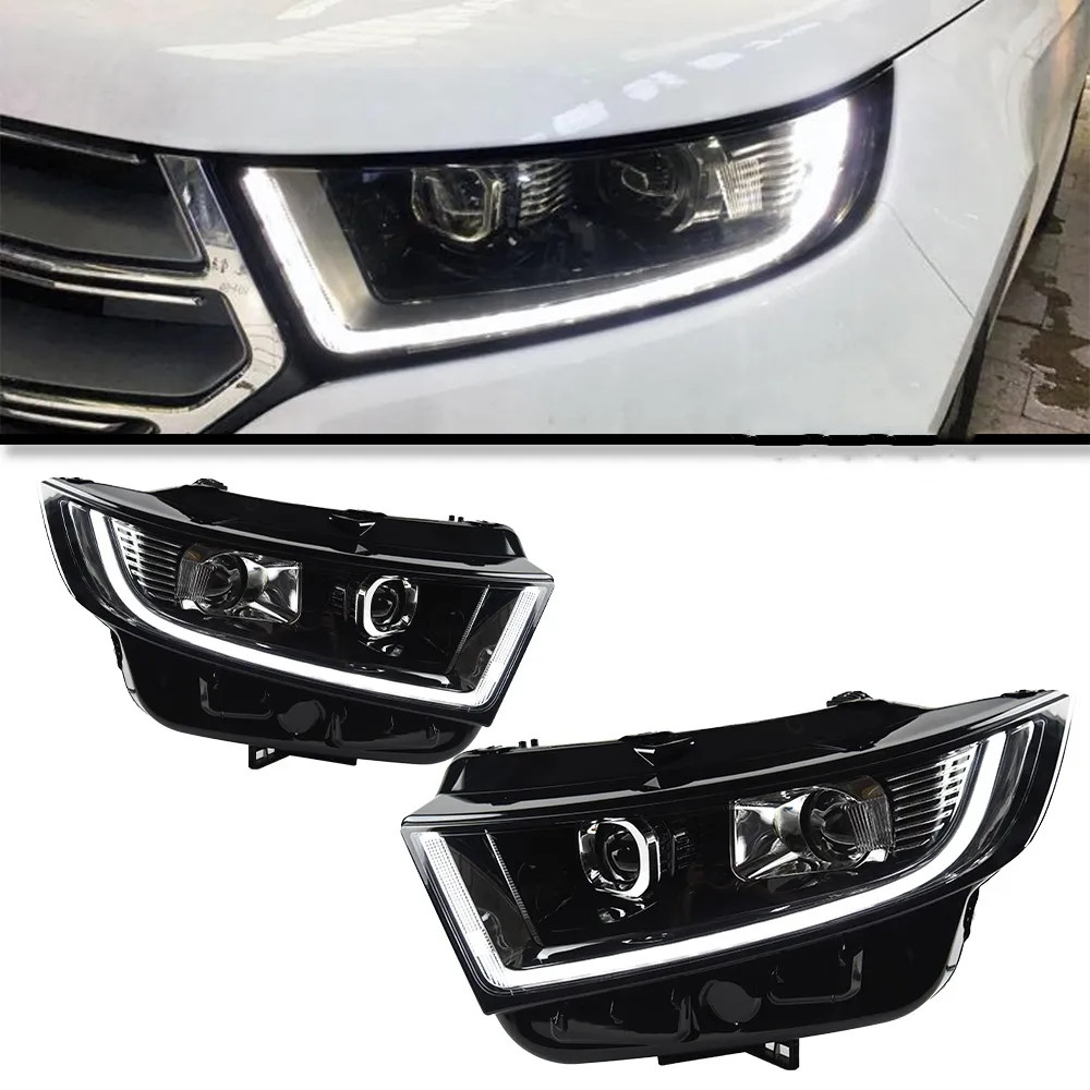 Headlight All LED For Ford Edge 20 15-20 19 DRL Front Lamp Upgrade High Low Beam Running Light Turns Signal