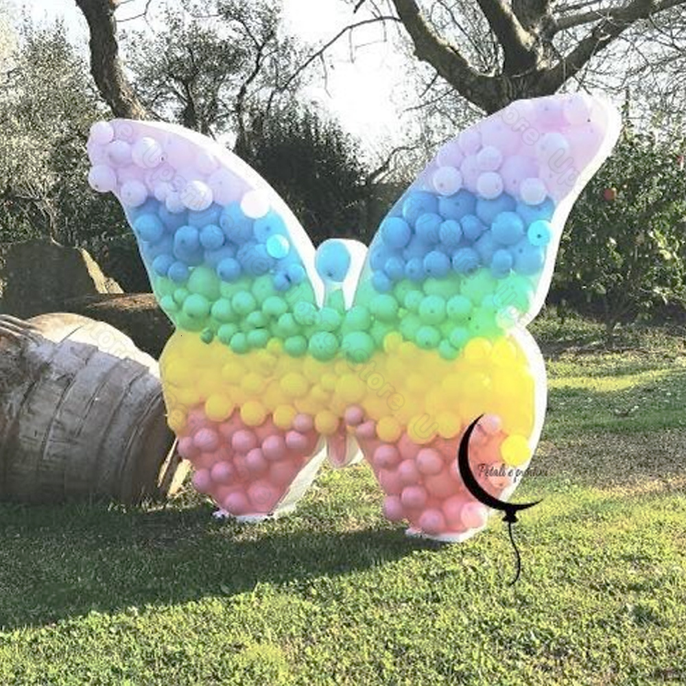 Other Event Party Supplies 110cm Butterfly Mosaic Balloon Frame Board Balloons Filling Box for Birthday Decor Baby Shower Backdrop 230818