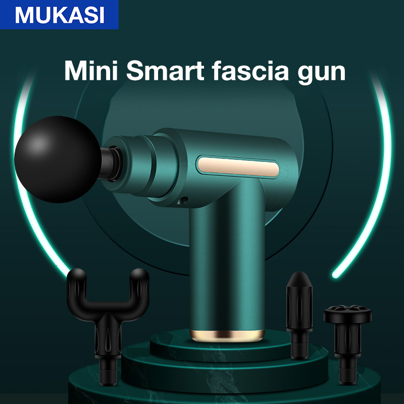 Full Body Massager MUKASI Portable Muscle Massage Gun LCD Display Fitness Massager Vibrator Percussion Pistol for Back and Neck Pain Relief 230821