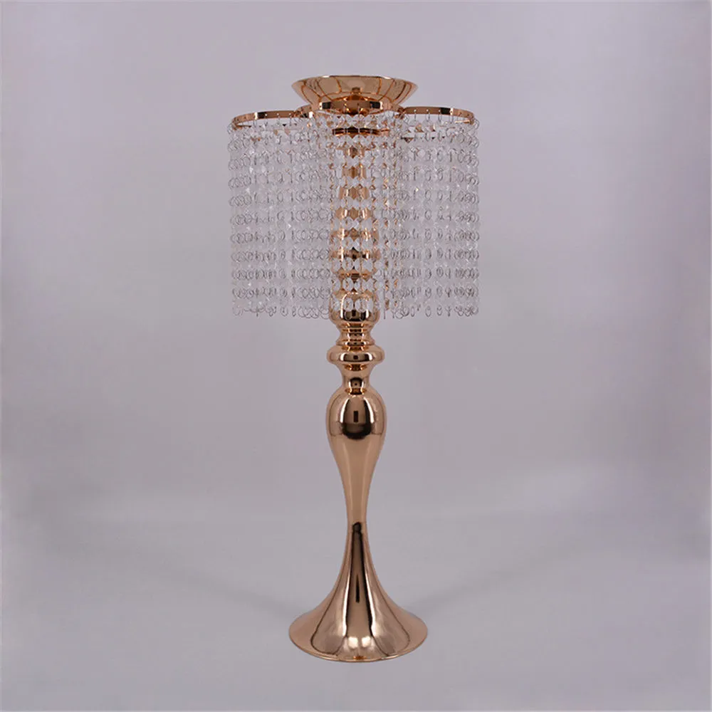 Party Decoration 10PCS Chandelier Crystal Wedding Centerpiece Head Table Acrylic Flower Stand Tall Vase Event Road LeadZZ