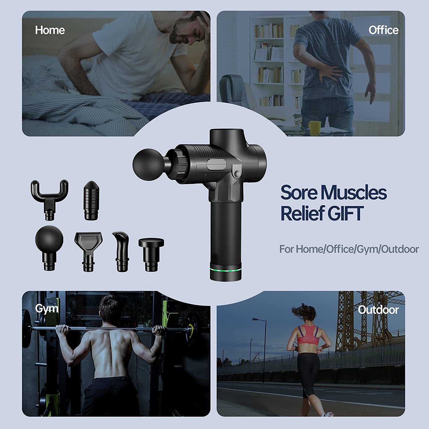 Full Body Massager Massage Gun Deep Tissue Massager 30 Speed Portable Muscle Fascial Gun For Back Neck Pain Relieve Percussion Massager 230821