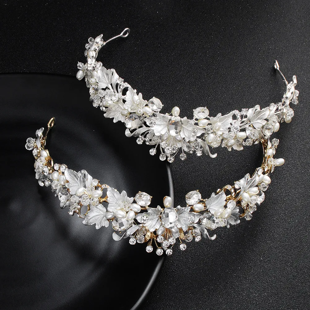 Evening Party Accessories Brand Silver Handmade New Bridal Wedding Crystal Rhinestone Headband Headpiece Crown Tiara Prom PageantZZ