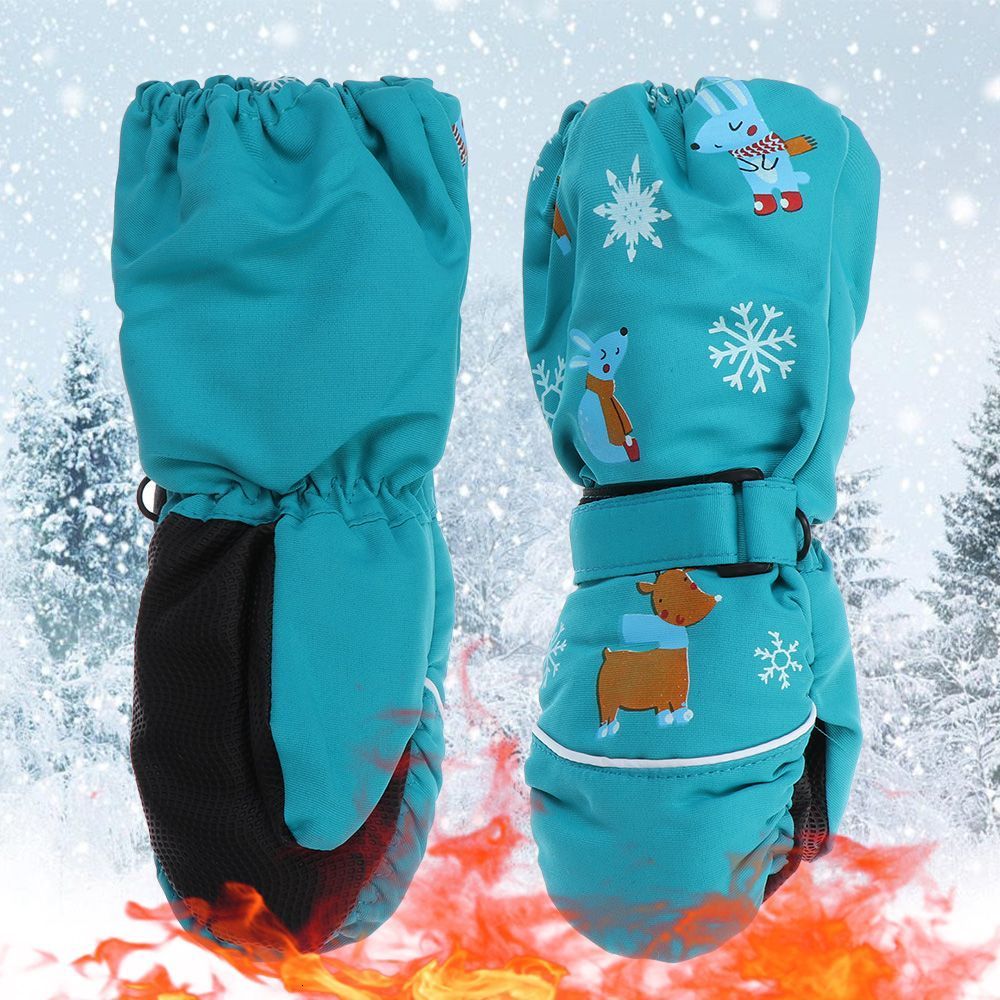 Sports Gloves Cute Cartoon Winter Children Ski Thick Warm Non slip Mittens Waterproof Windproof Outdoor 230821