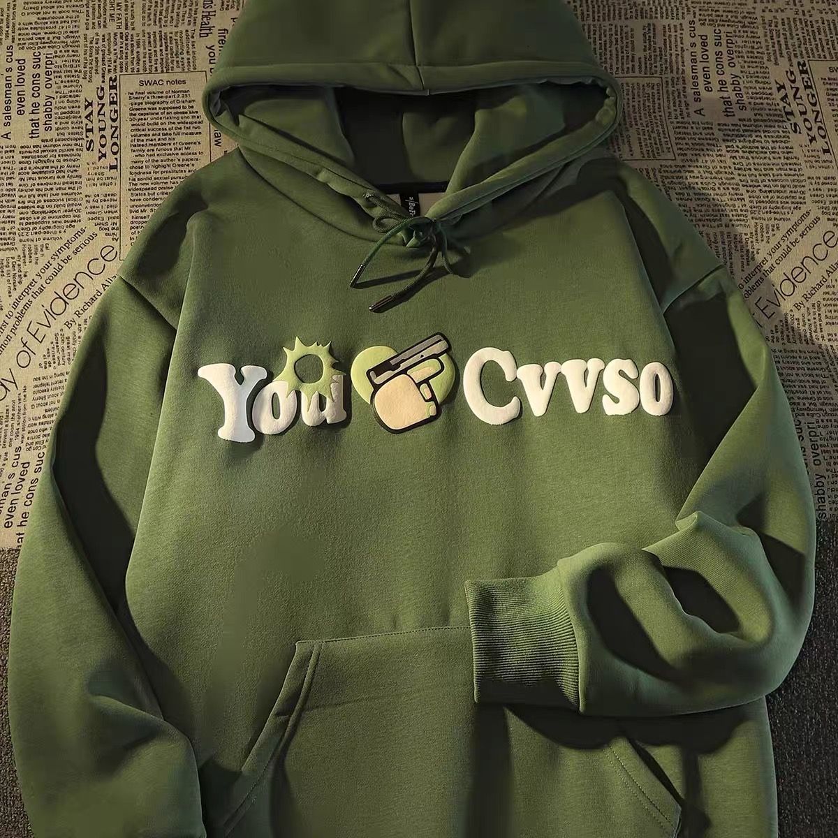 Men's Hoodies Sweatshirts American retro hiphop sweater letter anime hoodie men and women lovers on high street streetwear y2k women vibe oversiz