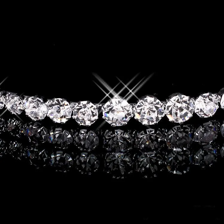 Evening Party Accessories Brand Silver Handmade New Bridal Wedding Crystal Rhinestone Headband Headpiece Crown Tiara Prom PageantZZ