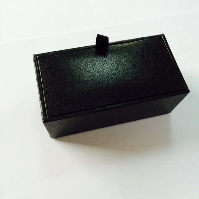 100pcslot Black Cufflink Box Gift Case Holder Jewelry Packaging Boxes Organizer BlackZZ