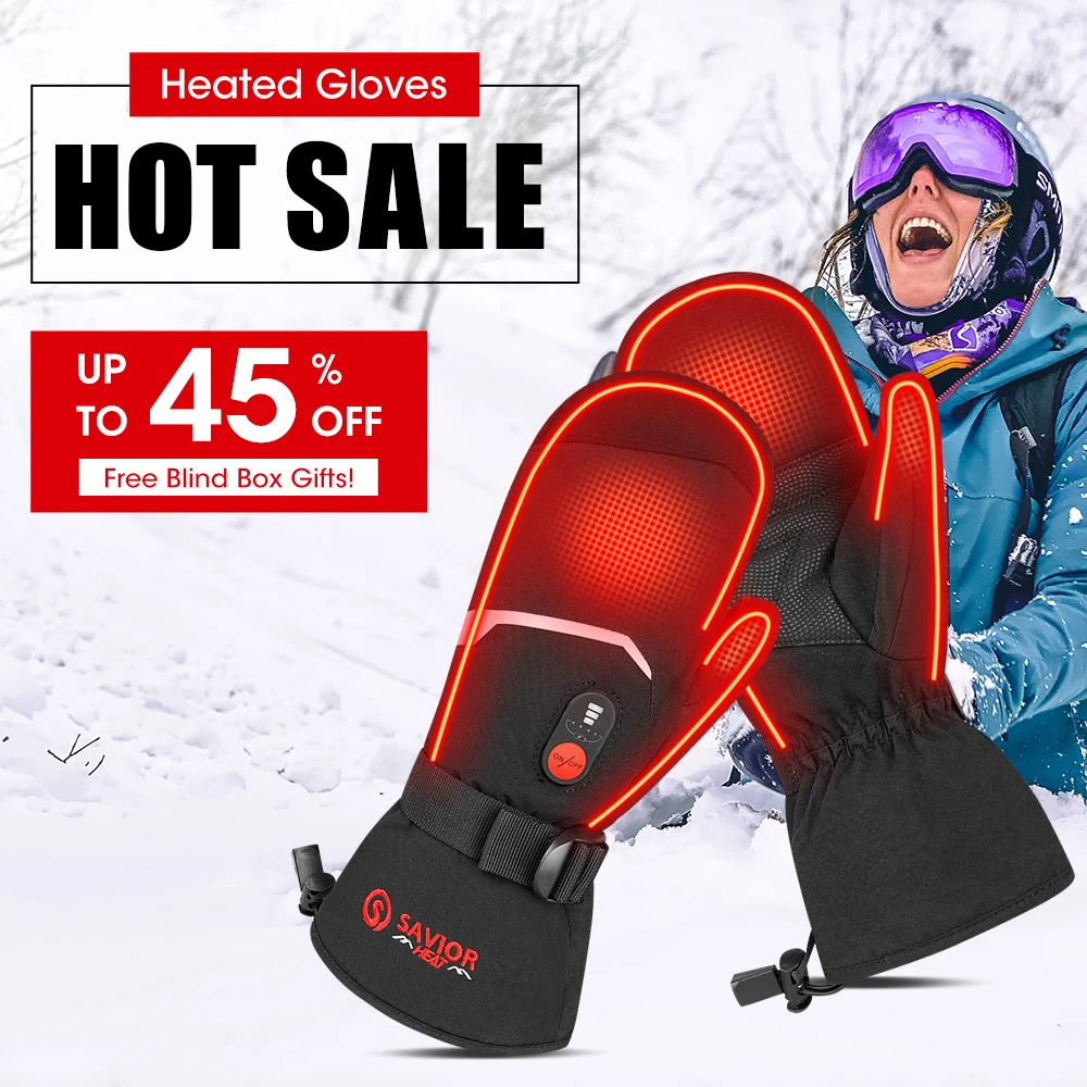 Sports Gloves Savior Heat Winter Mittens Ski Heated Rechargeable Eelctric Battery for Men Women Keep Warm Outdoor 230821