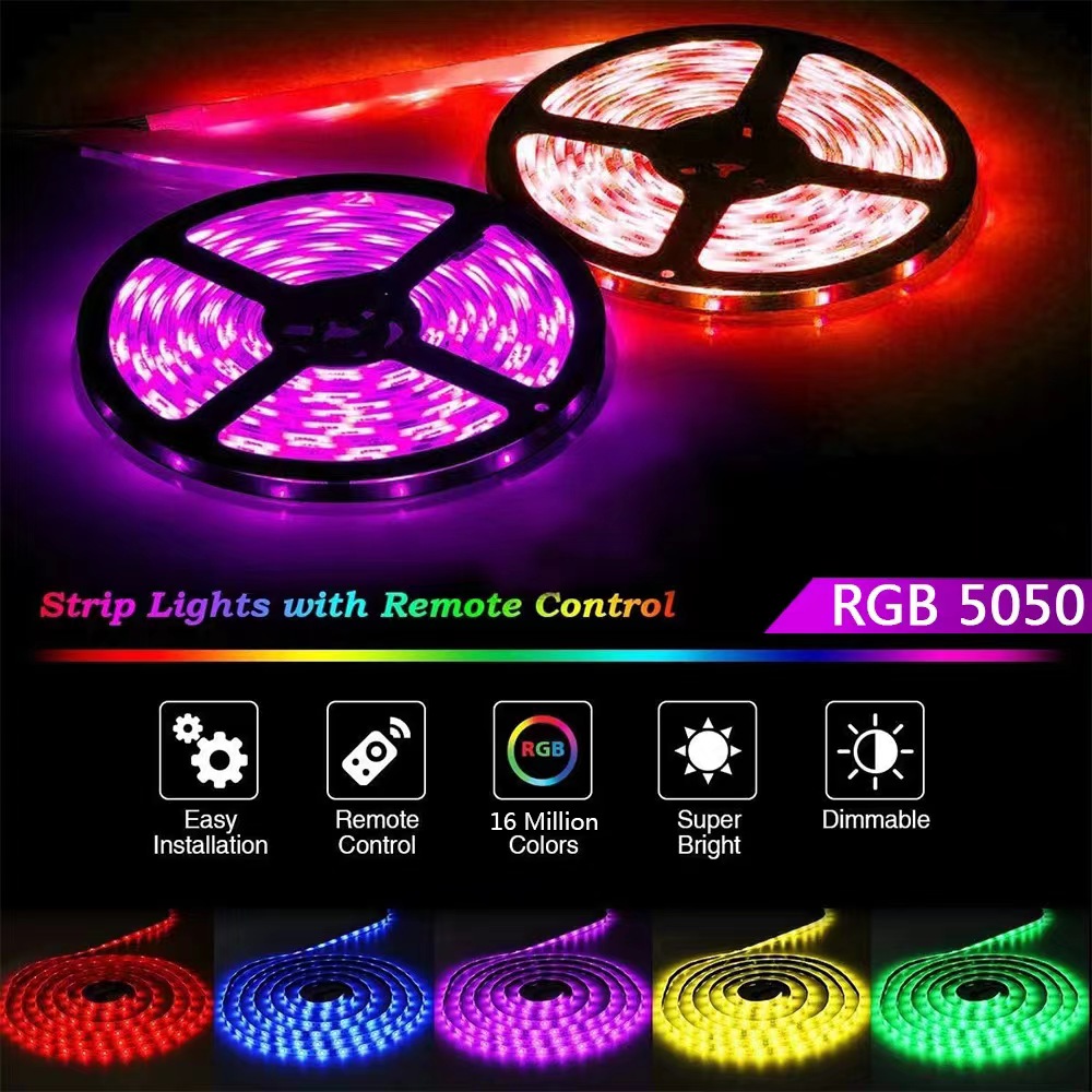 USB LED Strip Light Bluetooth RGB Lights Flexible TV Backlight Lamp 5050 5V LED Tape Diode Phone APP 1-20m For Room