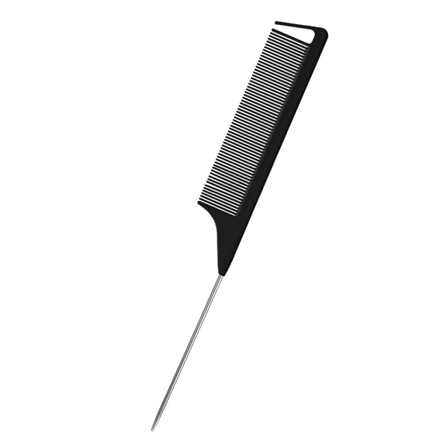 Professional Pointed Tail Hair Comb Anti-static Hair Dye Brush Barber Steel Needle Comb Salon Hairdresser Barber Accessories 2453