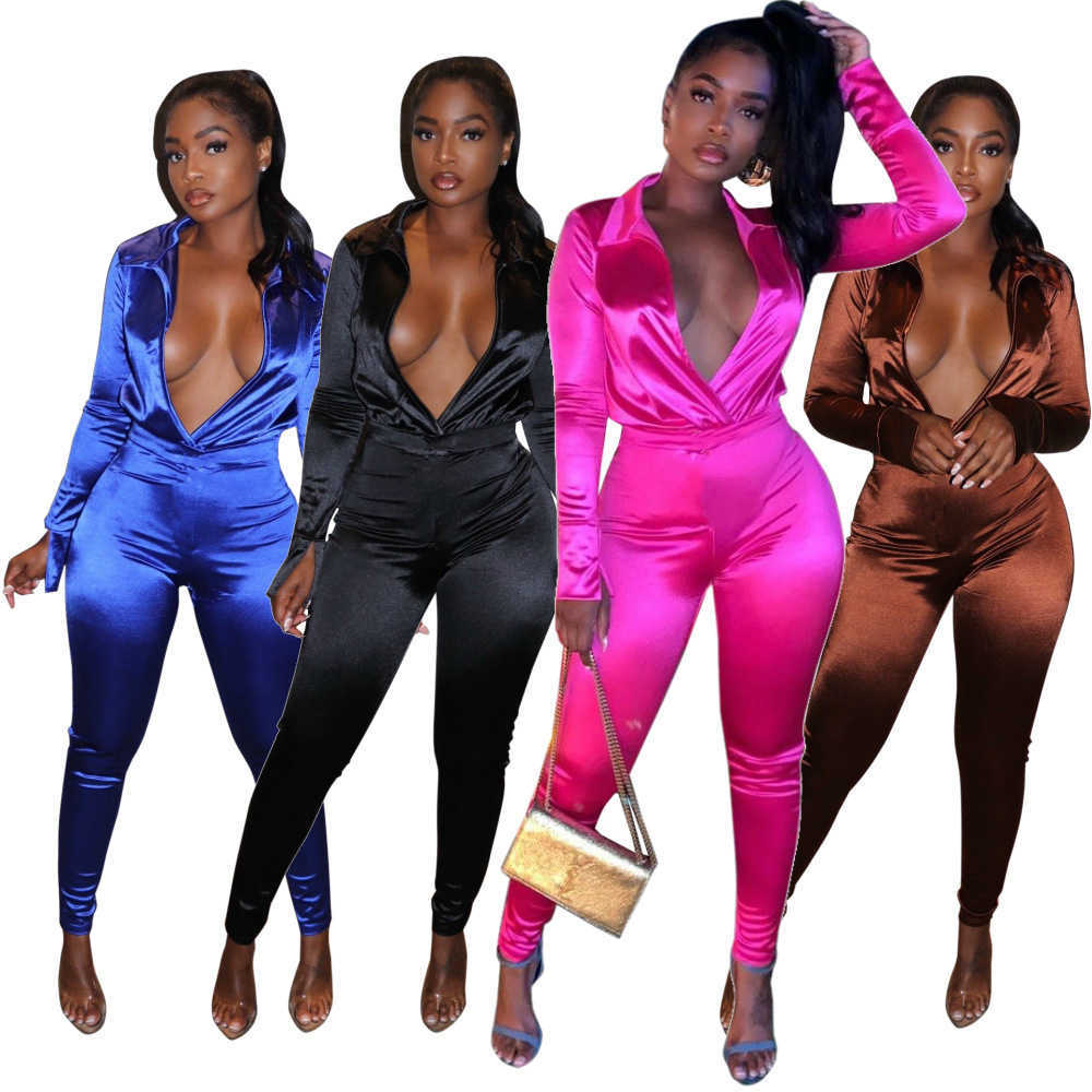 Y510 sexy fashion deep V long sleeve thong bottom two-piece club wear Q230821