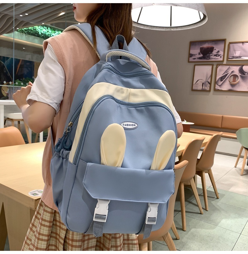 School Bags 2023 Schoolbag Cute Rabbit Ear Backpack Large capacity Teens College Girls Students 230821