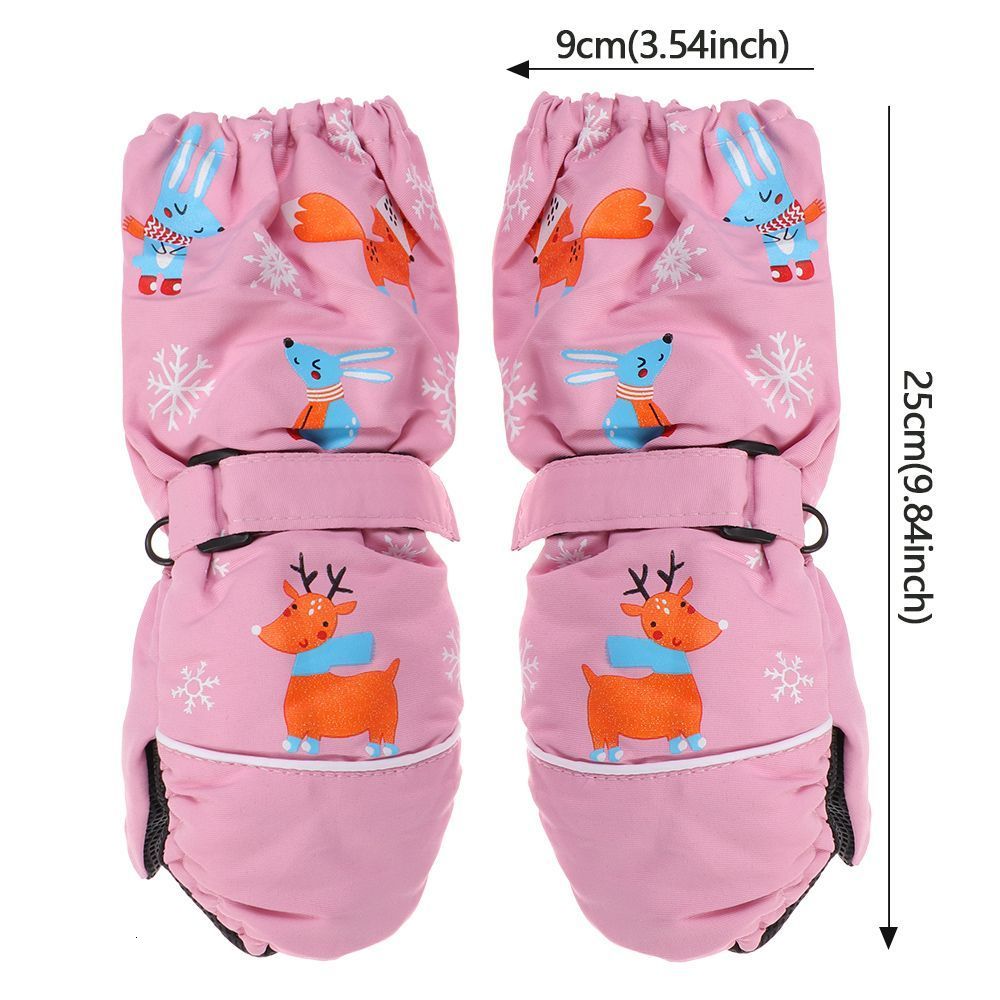 Sports Gloves Cute Cartoon Winter Children Ski Thick Warm Non slip Mittens Waterproof Windproof Outdoor 230821