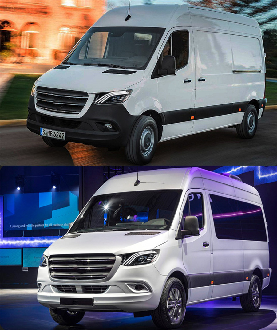 For Benz Sprinter 20 18-2023 Headlights Maybach Style Head Lamp Daytime Running Lights Turn Signal Accessory