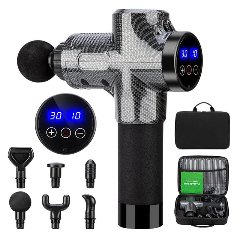 Full Body Massager LCD Massage Gun Percussion Body Massager Electric Fascia Gun Deep Muscle Massager Pain Relief Relaxation Fitness 230821