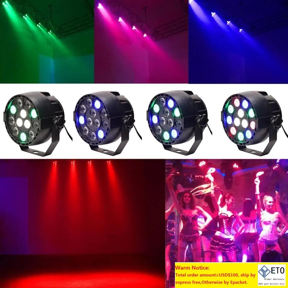 15W RGBW 12 LED par light DMX512 Sound control colorful LED stage light for music concert bar KTV disco effect lightingZZ