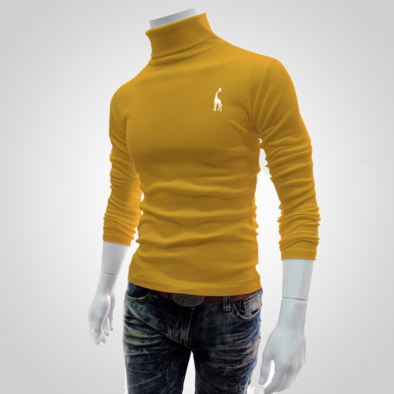 Men's Hoodies Sweatshirts Spring Autumn Winter Cotton Cashmere High Elastic Fashion Long Sleeve Bottom Shirt Men's Casual Sports Turtleneck 