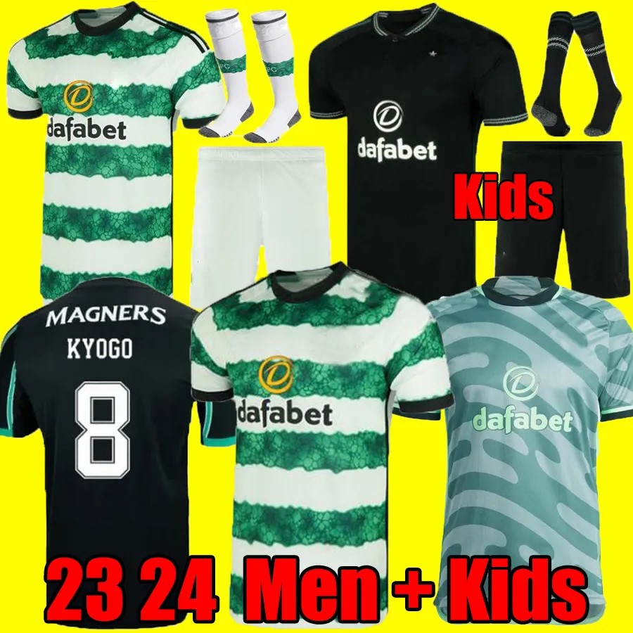 23 24 Celtic Soccer Jerseys Home away KYOGO EDOUARD 2023 2024 ELYOUNOUSSI TURNBULL AJETI CHRISTIE JOTA GRIFFITHS FORREST player MEN kids kit uniforms Football Shirt