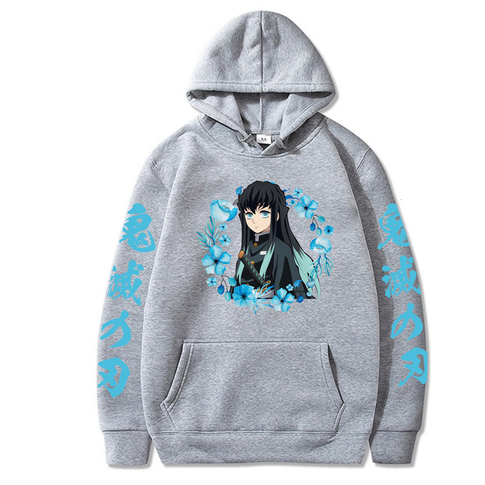 Men's Hoodies Sweatshirts Mens Hoodie Anime Demon Slayer Muichiro Tokito Hoodie Spring and Autumn Sports Casual Fashion Pullover 230818