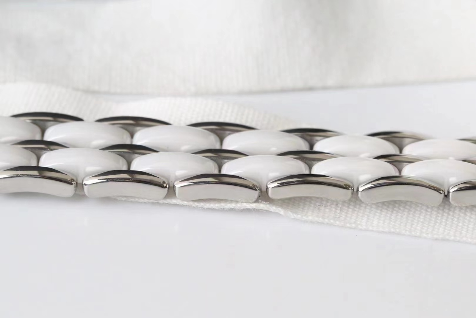 Charm Bracelets High Quality Stainless Steel Bracelets For Men White Ceramic Punk Curb Cuban Link Chain Bracelets On the Hand Jewelry Gifts 230821