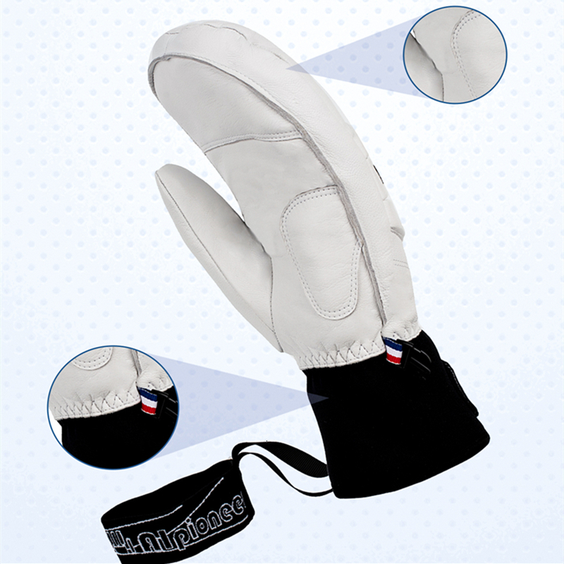 Sports Gloves Ski Waterproof Leather Snowboard Mitten Winter Snow Men Professional Skiing Snowmobile Motorcycle 230821