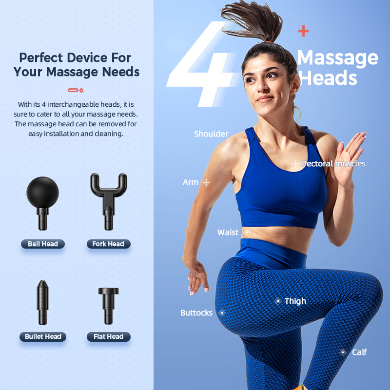 Full Body Massager Portable Mini Massage Gun Percussion Pistol Massager For Body Neck Deep Tissue Muscle Relaxation Gout Pain Relief Fitness 230821