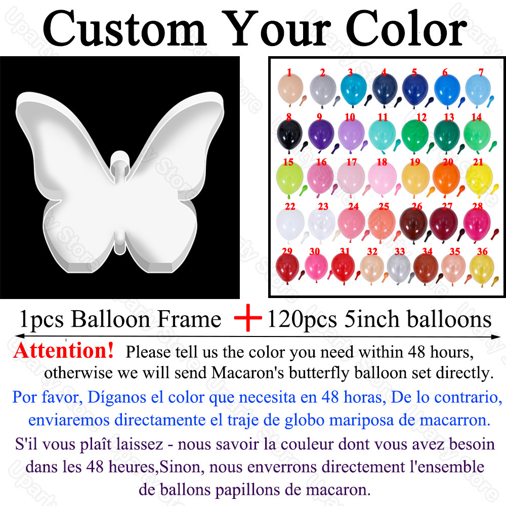 Other Event Party Supplies 110cm Butterfly Mosaic Balloon Frame Board Balloons Filling Box for Birthday Decor Baby Shower Backdrop 230818
