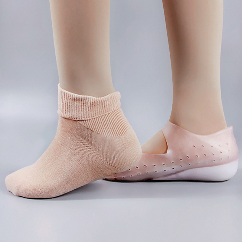 Shoe Parts Accessories 1 Pair Invisible Height Lift Heel Pad Sock Liners Increase Insole Silicone for Women Men Elastic Protection Cushion Hidden 2308