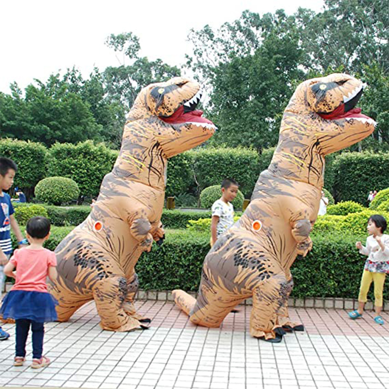 Cosplay Child Adult Unisex Inflatable Dinosaur Tyrannosaurus Rex Cosplay Costume Kids Kindergarden Performance Halloween Carnival 230817
