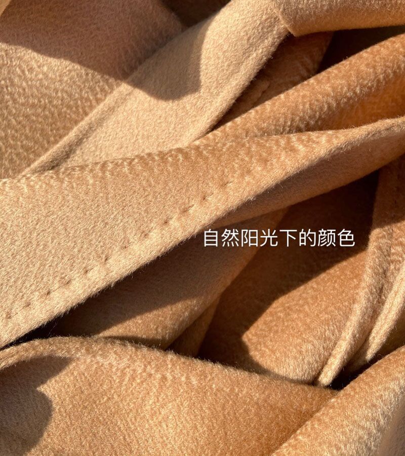 Womens Wool Blends Korean Women Handmade Hepburn Corrugated Water Ripples Coat Doublesided Cashmere Long Woolen Jacket Max 230818
