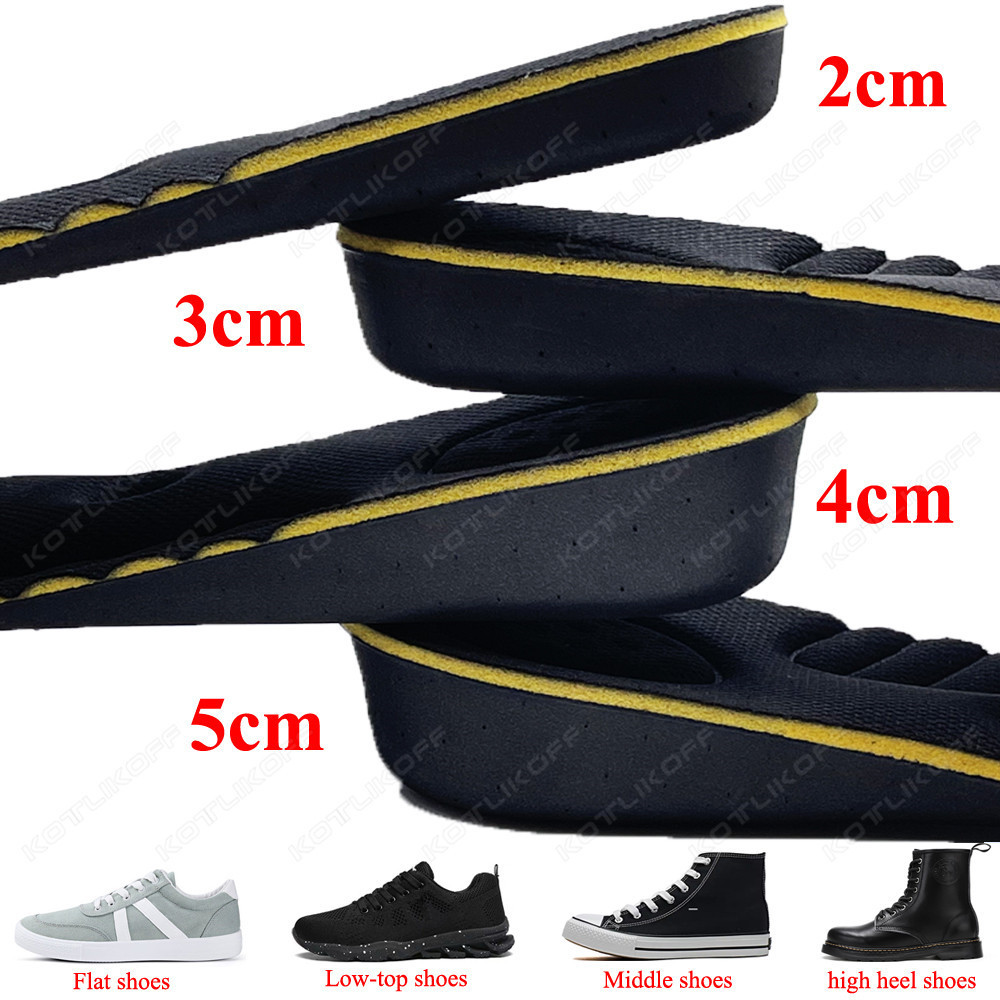 Shoe Parts Accessories Invisible Height Increase Insole For Men Women 2 3 4 5cm Cushion Lift Foot Massage Magnetic Shoes Insert 230821