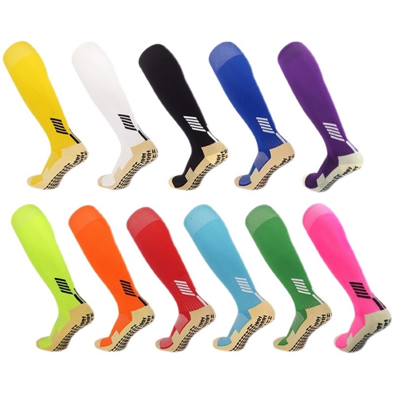 Sports Socks Professional Anti-Slip Soccer Knee High Socks Adult Kids Rubber Block Towel Bottom Long Football Hockey Sports Grip Socks Unisex 230821