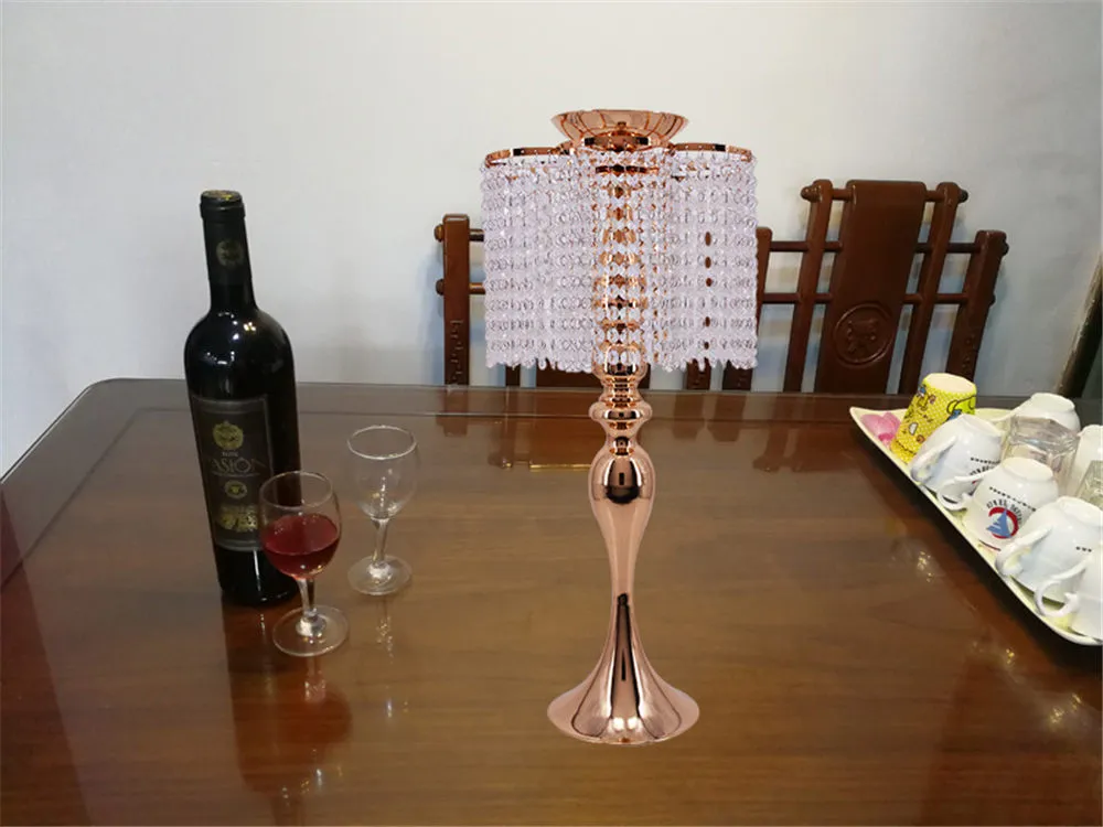 Party Decoration 10PCS Chandelier Crystal Wedding Centerpiece Head Table Acrylic Flower Stand Tall Vase Event Road LeadZZ