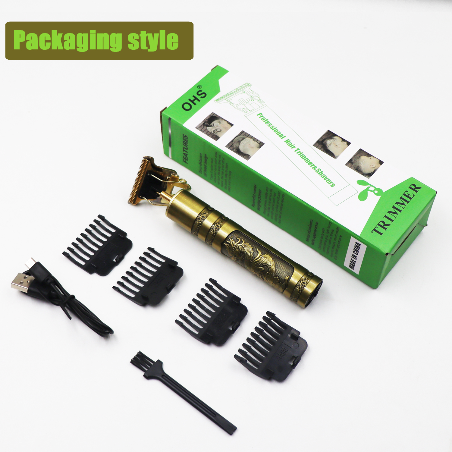 Electric Shavers Tondeuse Dragon Vintage T9 Cordless Professional Hair Clippers Electric Trimmers For Men Clipper hair cutting machine Shaver 230821