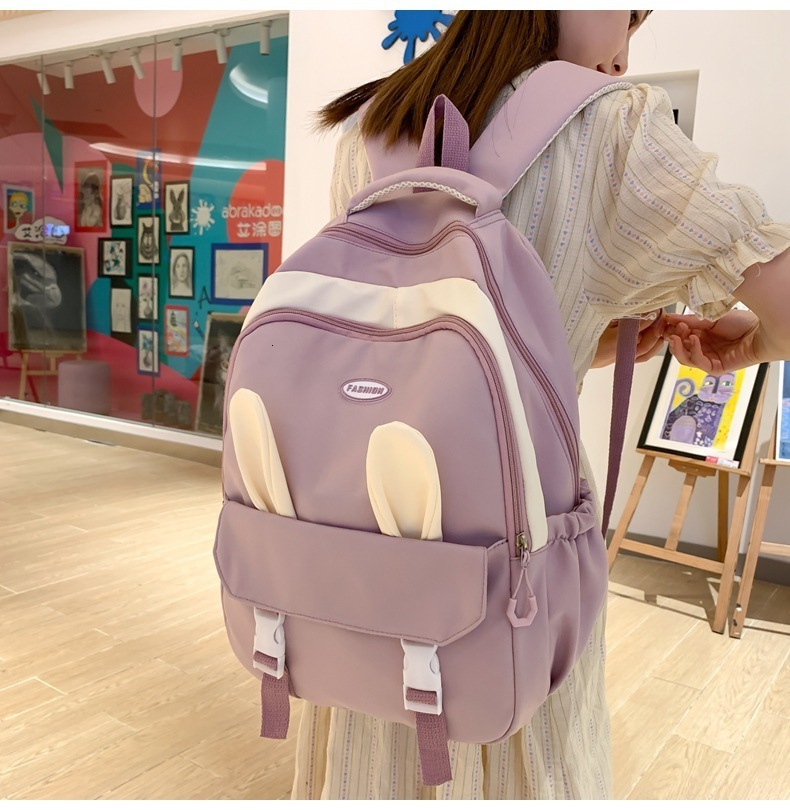 School Bags 2023 Schoolbag Cute Rabbit Ear Backpack Large capacity Teens College Girls Students 230821