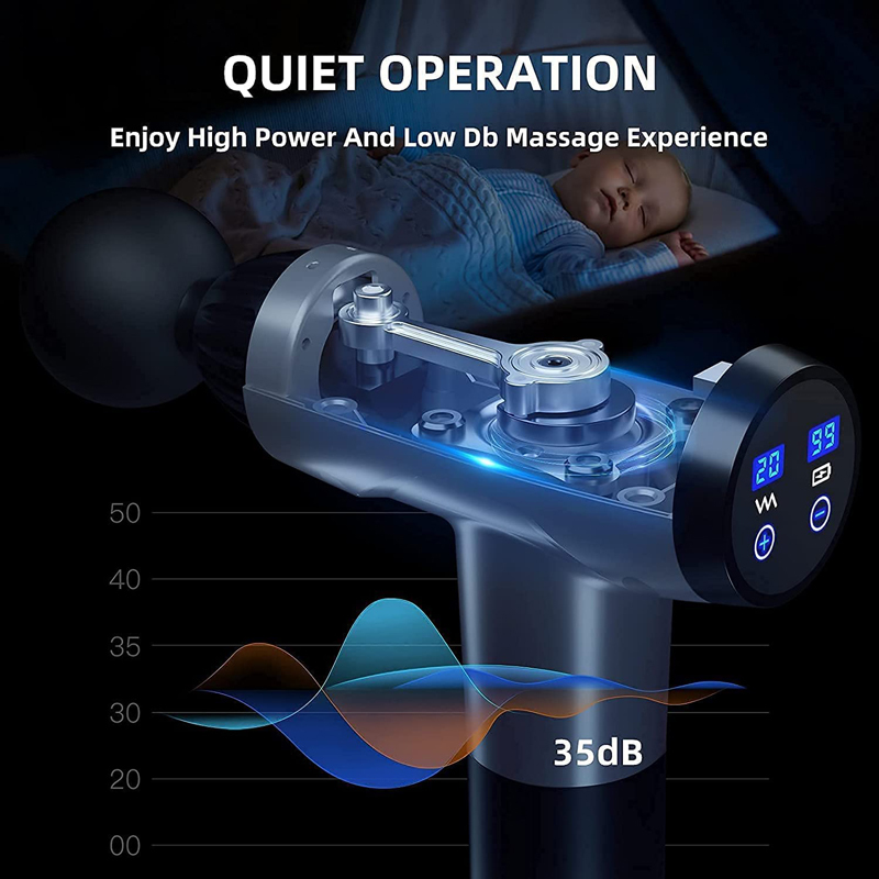 Full Body Massager LCD Massage Gun Percussion Body Massager Electric Fascia Gun Deep Muscle Massager Pain Relief Relaxation Fitness 230821