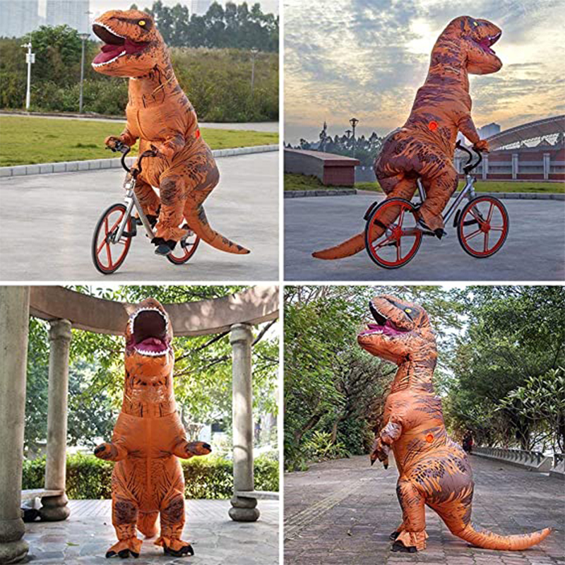 Cosplay Child Adult Unisex Inflatable Dinosaur Tyrannosaurus Rex Cosplay Costume Kids Kindergarden Performance Halloween Carnival 230817