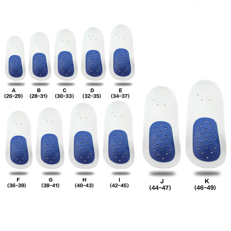 Shoe Parts Accessories Half Arch Support Orthopedic Insoles Flat Foot Correct 3 4 Length Ort ic Insert Shoes Pads For Children Kids Men Women 230821